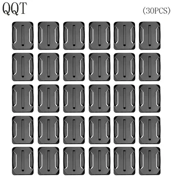 

QQT for Gopro Accessories 30 pcs Curved Surface Mount For Go pro Hero 7 6 5 4 3 + 2 for Xiaomi for Yi for SJ4000 for eken h9r