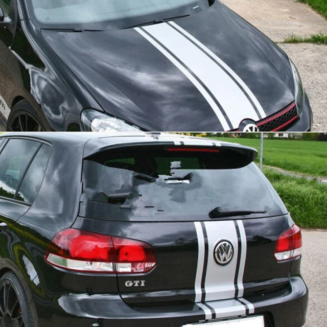 Car Racing Rally Stripes 13 Hood Roof Trunk Decals For Gti Vinyl Car Racing Rally Stripes 13 Hood Roof Trunk Decals For Gti Vinyl Sticker Zc938 White