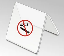 5 pcs Acrylic no smoking warn table tablet stands No smoking warning sign desktop stands sign plate