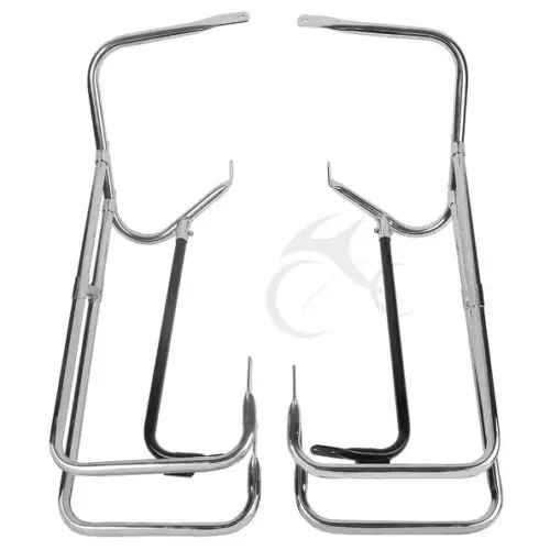 Saddlebag Guard Rail Mounts Bracket For Harley Touring Road King