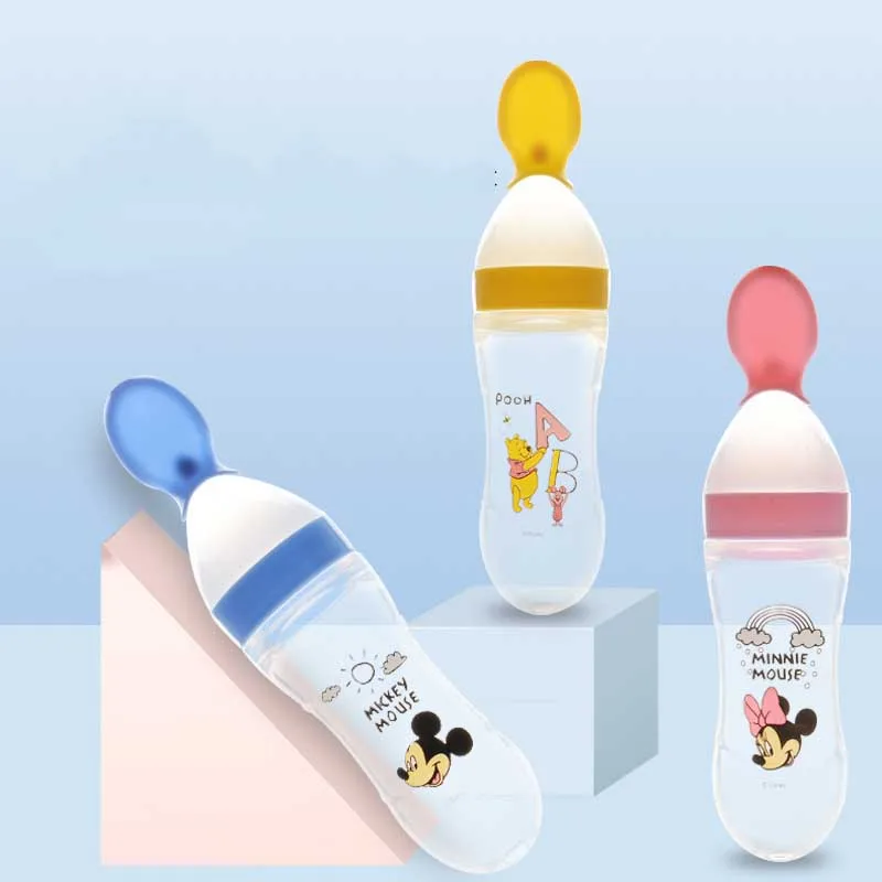 Squeeze rice paste feeder bottle Infant child feeding spoon Silicone complementary food tableware dct6 |