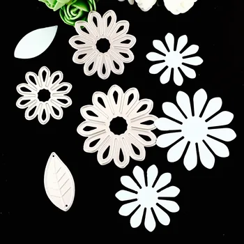 

YLCD264 4pcs Leaves Metal Cutting Dies For Scrapbooking Stencils DIY Album Cards Decoration Embossing Folder Die Cutter Template