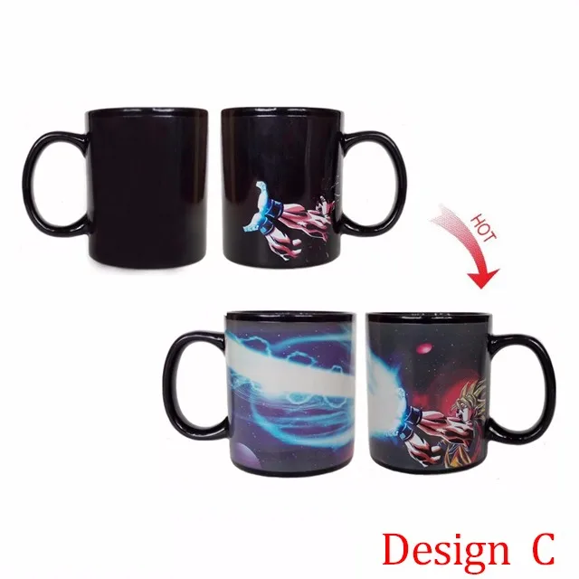 Прямая кружки, которые изменяют цвет Dragon Ball Z кружка Сон Гоку кружка сенсорная керамическая Супер Saiyan кофейные чашки Taza Goku чашка