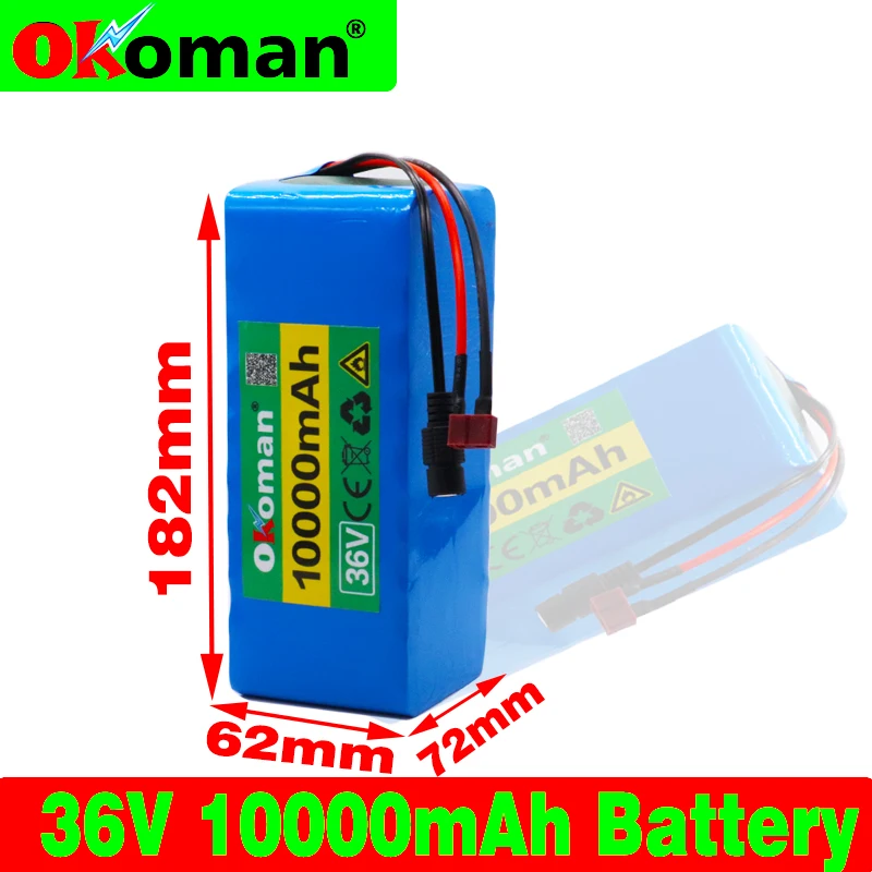 Okoman 36 V 10S4P 10Ah 500 W высокой мощности 42 V 18650 литиевая батарея 10000 mAh электрический велосипедный скутер BMS