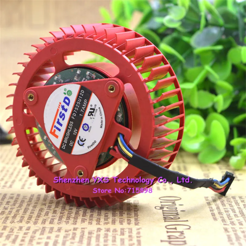 HD 7970 FD7525U12D DC 12V 1.7A 5200RPM турбинный вентилятор Охлаждения видеокарты|fan fan|fan 12v dcfan dc |