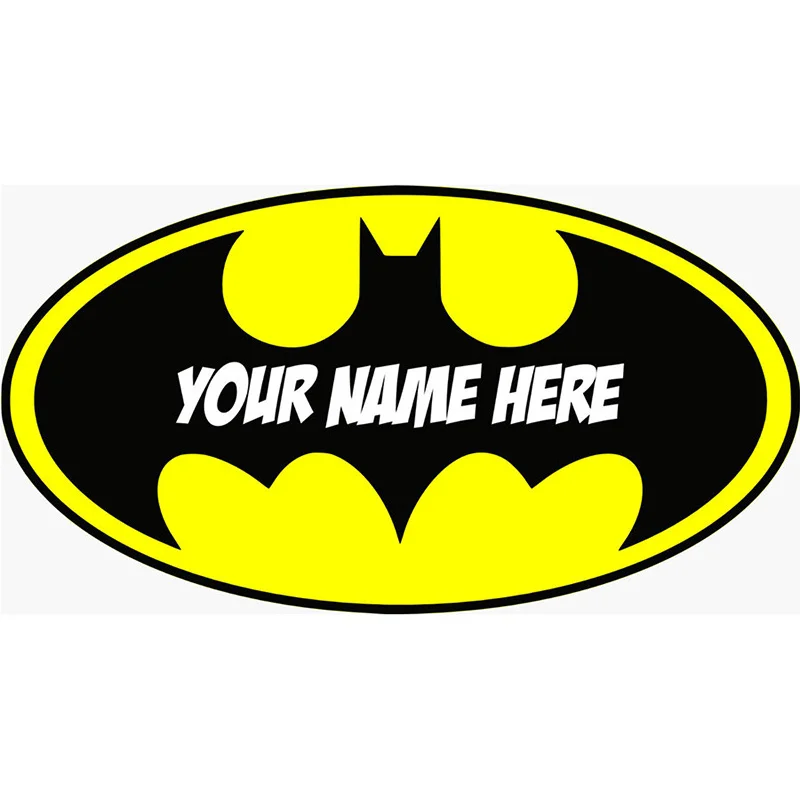 GIANT PERSONALISED BATMAN LOGO CHILDRENS BEDROOM WALL MURAL STICKER ART TRANSFER