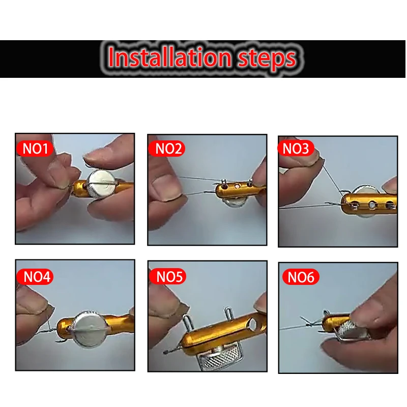 Aluminum Alloy Fishing Tackle Hook Tier Fishing Line Tying Tool with Sub-line Tie Knots Tie and Loop Tyer Fishhook Remover