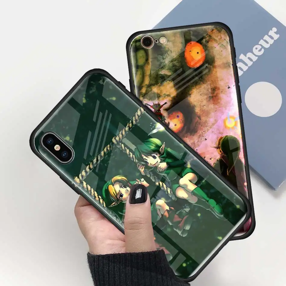 Легенда о Зельде чехол из закаленного стекла для Apple iPhone XR 7 8 6 6S Plus 11 Pro X XS MAX