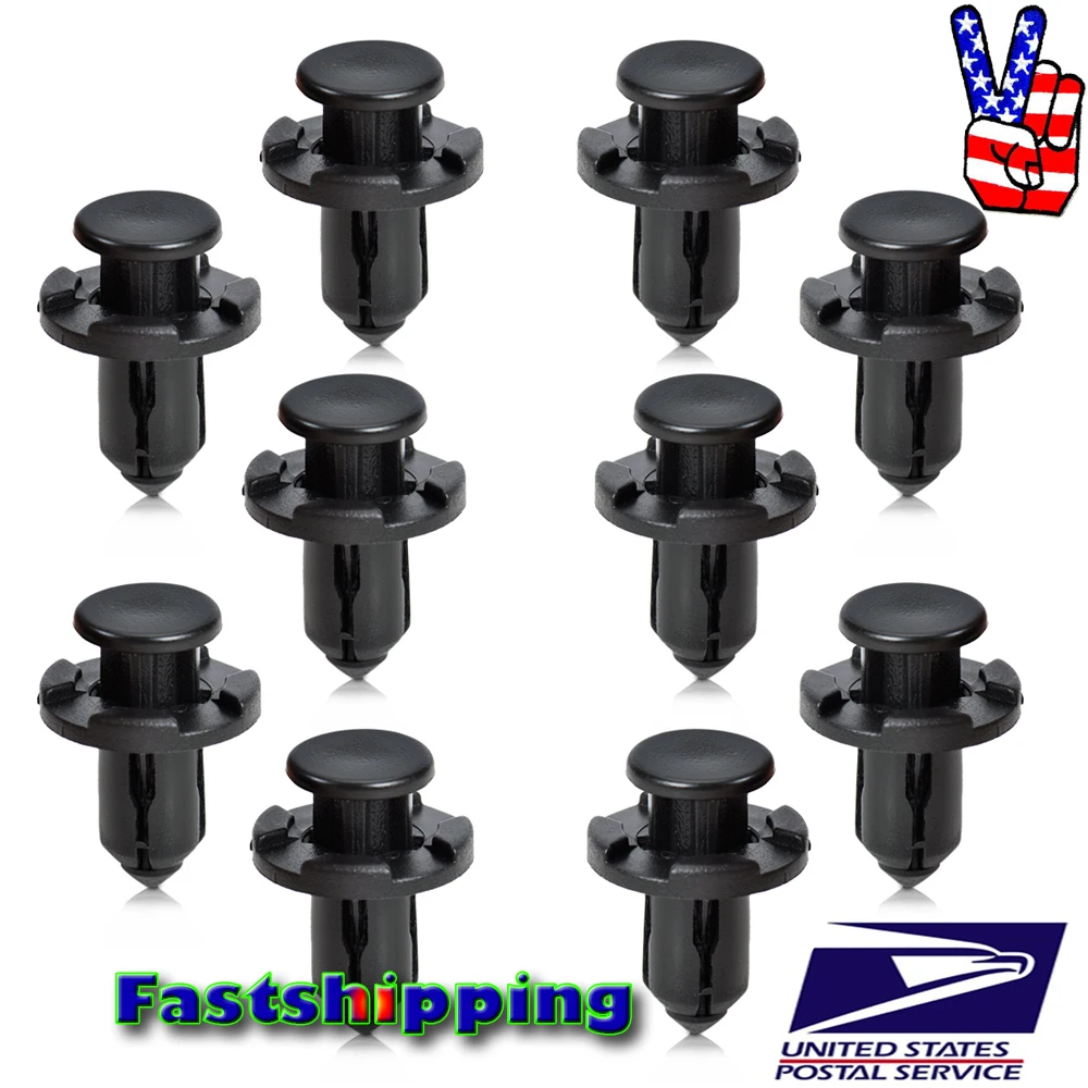 Set of 100 Bumper Engine Cover Fender Grille Clip Push Type Retainer For Subaru