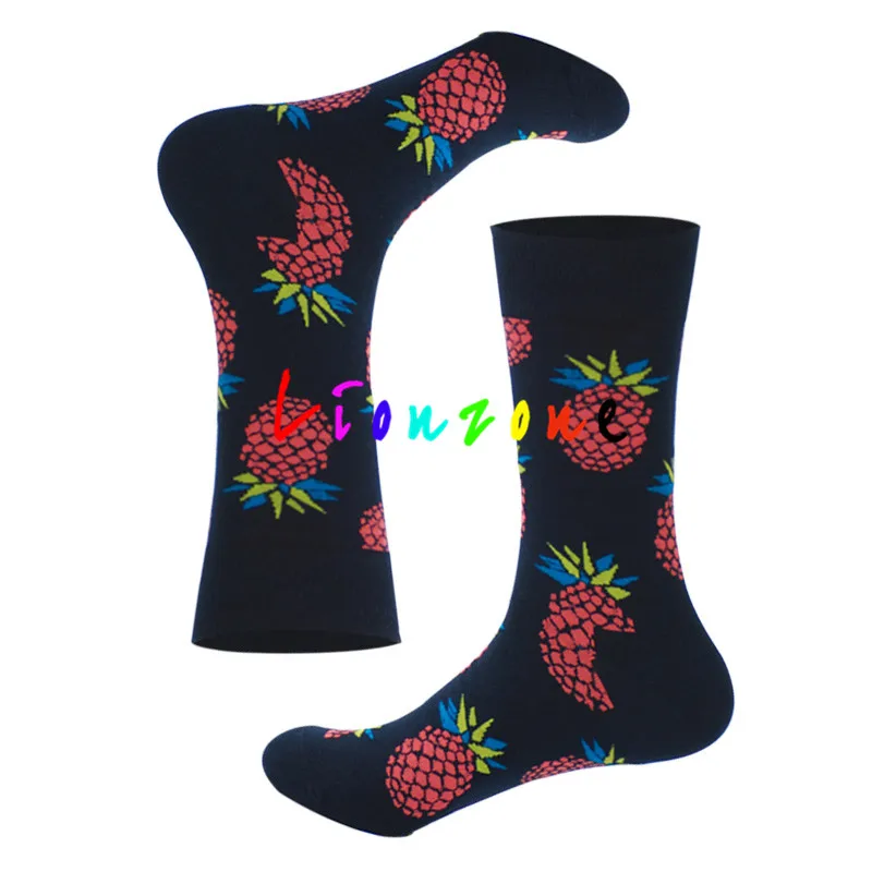 Lionzone Happy Socks женские носки больших размеров с фруктами и известными искусствами, дизайнерские носки хлопковые с забавным рисунком, уличная одежда, подарок для влюбленных