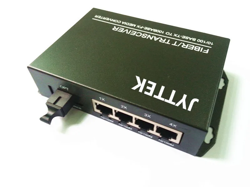 

1 Fiber to 4 UTP Unmanaged 10/100Mbps Megabit Ethernet Fiber Switch SC