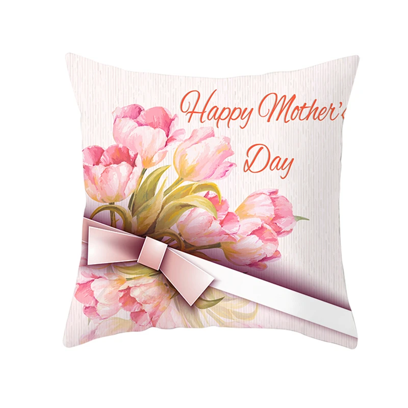 

Fuwatacchi Pink Floral Throw PillowCase Cushion Covers Rose Pillow Cover for Sofa Chair Home Decorative Happy Mother's Day