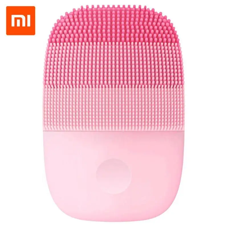 Pink Xiaomi Youpin inFace sonic Face глубокая Очищающая щетка водостойкая ультра звуковая Массажер для кожи IPX7 Силиконовое очищающее устройство - Цвет: Pink