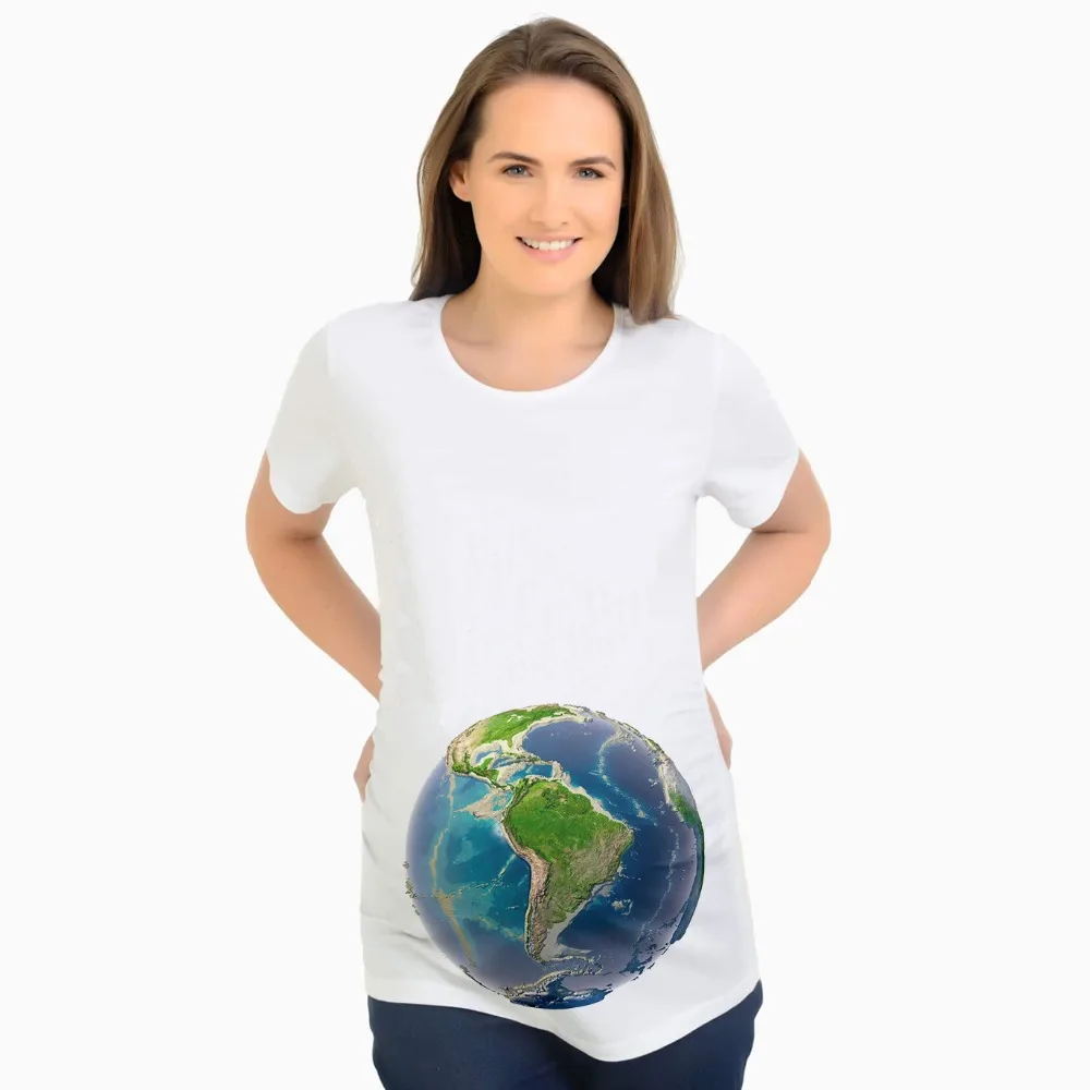

Summer Funny Earth Maternity Tops Tees Pregnancy T Shirts for Pregnant Women Clothes Zwangerschap Ropa De Maternidad Embarazo