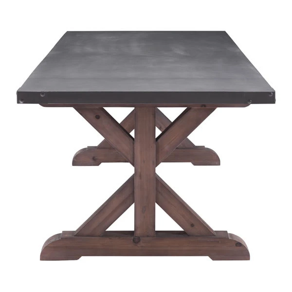 Durham Dining Table Gray & Distressed Fir (1)
