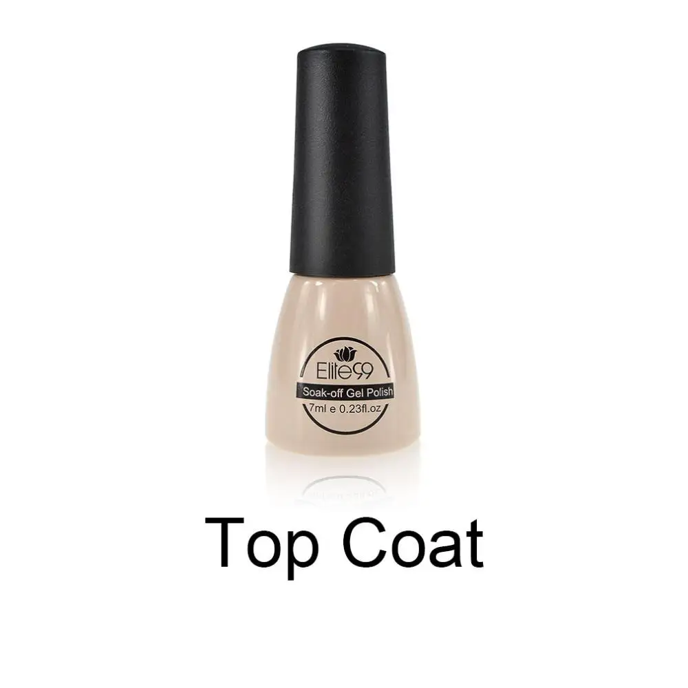 Elite99 7 мл; Гель-лак для ногтей, СВЕТОДИОДНЫЙ УФ-лак Sake off Top Coat, базовый гель высокого качества, 2 шт./партия, длинный прочный верх и базовое пальто