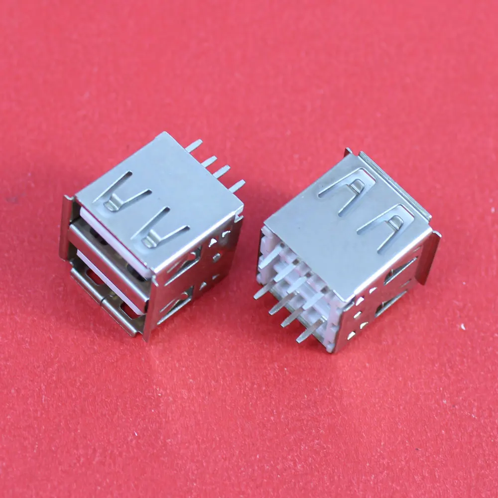 ChengHaoRan 1 шт. USB 2 0 гнездовой разъем двойной USB-разъем прямой штекер 180 градусов |