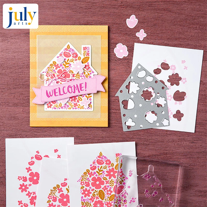 Julyarts Pretty House штампы и штампы для скрапбукинга режущие штампы и украшения открыток