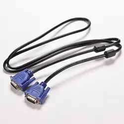 1 шт. Синий 1.5 м 5ft 15 Pin VGA HDB15 Super VGA SVGA M/M мужчинами разъем кабель удлинитель Мониторы для ПК ТВ