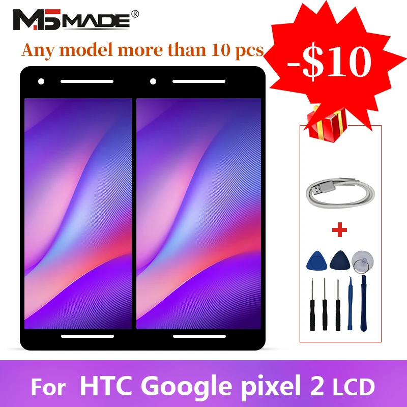 

AAA Quality For HTC Google Pixel 2 LCD Touch Screen Digitizer Display Pixel2 Replacement Assembly Parts Free Shipping