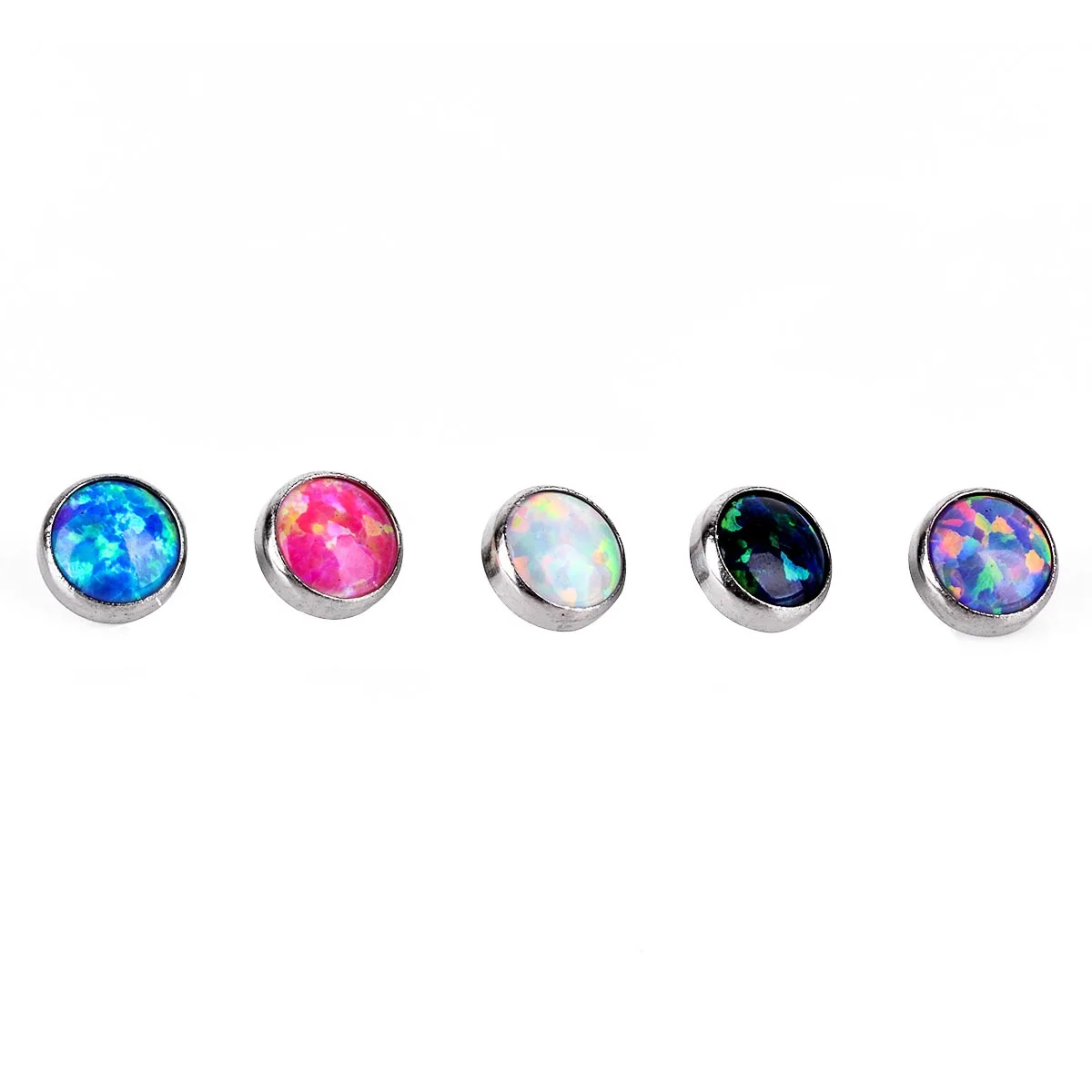 Charming Surgical Steel Body Piercing Jewelry Shellhard Crystal Opal Dermal Anchor Top Micro Dermal Head Piercing Jewellery