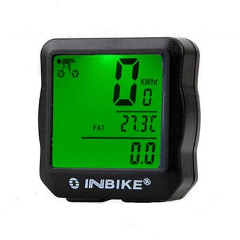 

INBIKE Waterproof Bicycle Cycling Bike Computer Speedometer Odometer LCD Backlight Light Colour:Green