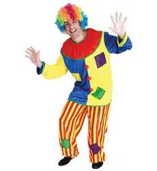 Хэллоуин Костюмы Клоуна для взрослых джокер костюм клоун костюм смешные костюмы для мужчин смешные костюмы мужчины маскарад Вечерние