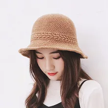 MAERSHEI шерстяная шапка, вязаная Рыбацкая шляпа вдоль Овцы qiu dong, женская модная шляпа с острым носком ведьма, ведро, аксессуары