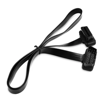 

New Sale 60CM OBD II 16 Pin Male to Female Flat Extension Cable Car Diagnostic Extender Cord Adapter OBD II OBD2 Extension Cable