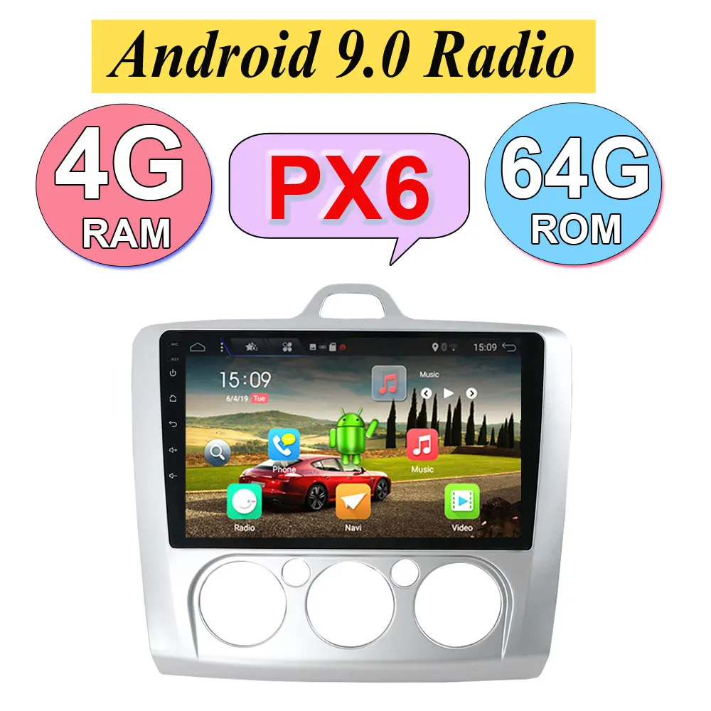Top 4G RAM+64G Android 9.0 Car Radio Multimedia Player For Ford Focus Mk2 Mk3 2004 2005 2006 2007 2008 2009 2010 2011 GPS Navigation 0 Top 4G RAM+64G Android 9.0 Car Radio Multimedia Player For Ford Focus Mk2 Mk3 2004 2005 2006 2007 2008 2009 2010 2011 GPS Navigation 0