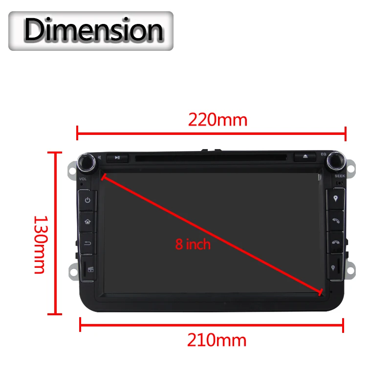 Sale IPS DSP Android 8.0 2 DIN DVD player For Seat Altea Leon Toledo VW Passat B5 b6 V6 B7 POLO golf 5 6 touran TIGUAN SAGITAR GPS 9