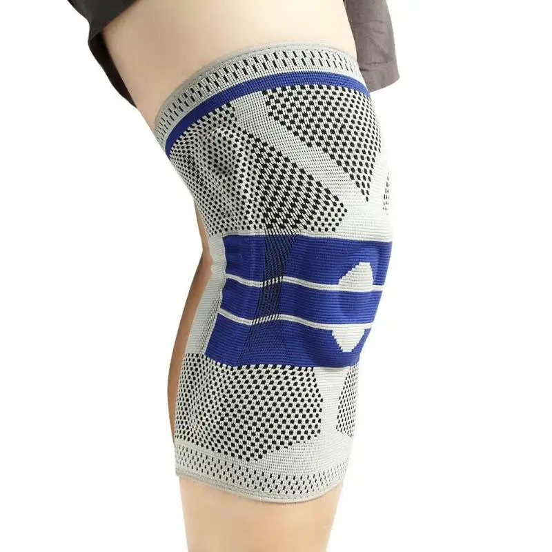 Breathable Silicone Padded Sports Knee Pad Spring Knee Support Knee