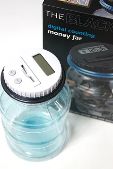 

The new second-generation count bucket piggy bank coin financial intelligence transparent tank displays Digital Coin Counter