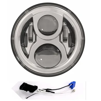 

For Harley Davidson 7 Inch Chrome LED Projector Motor Hi/Lo Beam H4 Headlight for Motorcycle Harley FLD FLHX Yamaha Road Star