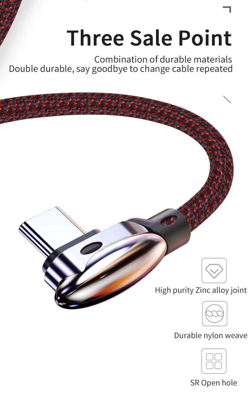 USB-C зарядное устройство Шнур usb type C кабель 3A Быстрая зарядка USBC type-C кабель для Xiaomi Redmi Note 7 K20 samsung Oneplus 7 Pro