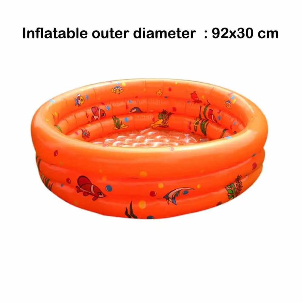 Портативный Trinuclear мультфильм детский надувной бассейн мягкий воздух на открытом воздухе воды играя игрушки для детей круглая Ванна для бассейна - Цвет: C1 (92x30cm)