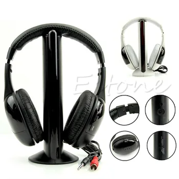 

Hot earphone 5 in 1 Hi-Fi Wireless Headset Headphone Earphone for TV DVD MP3 PC