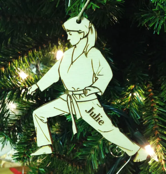 Martial Arts 2 Personalized Christmas OrnamenPendant & Drop Ornaments