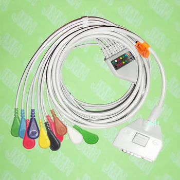 

Compatible with 15 pin Fukuda ME KP-500 EKG Patient monitor the One-piece 10 leads ECG cable and Snap leadwires,IEC or AHA.