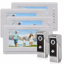 DIYSECUR 7 pulgadas TFT Pantalla a Color LCD de Video de La Puerta Teléfono Video Intercom Timbre 700 700tvline HD IR Cámara de Visión Nocturna 2V4