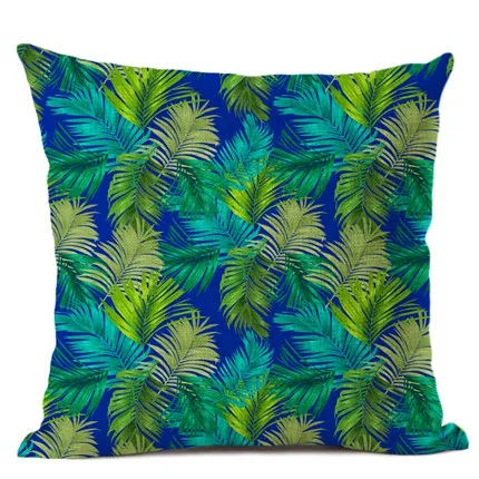 Африканское Тропическое зеленое растение, наволочка для подушки, льняная, хлопковая, для дивана, украшение дома, автомобильное кресло, поясная наволочка, Текстиль для дома