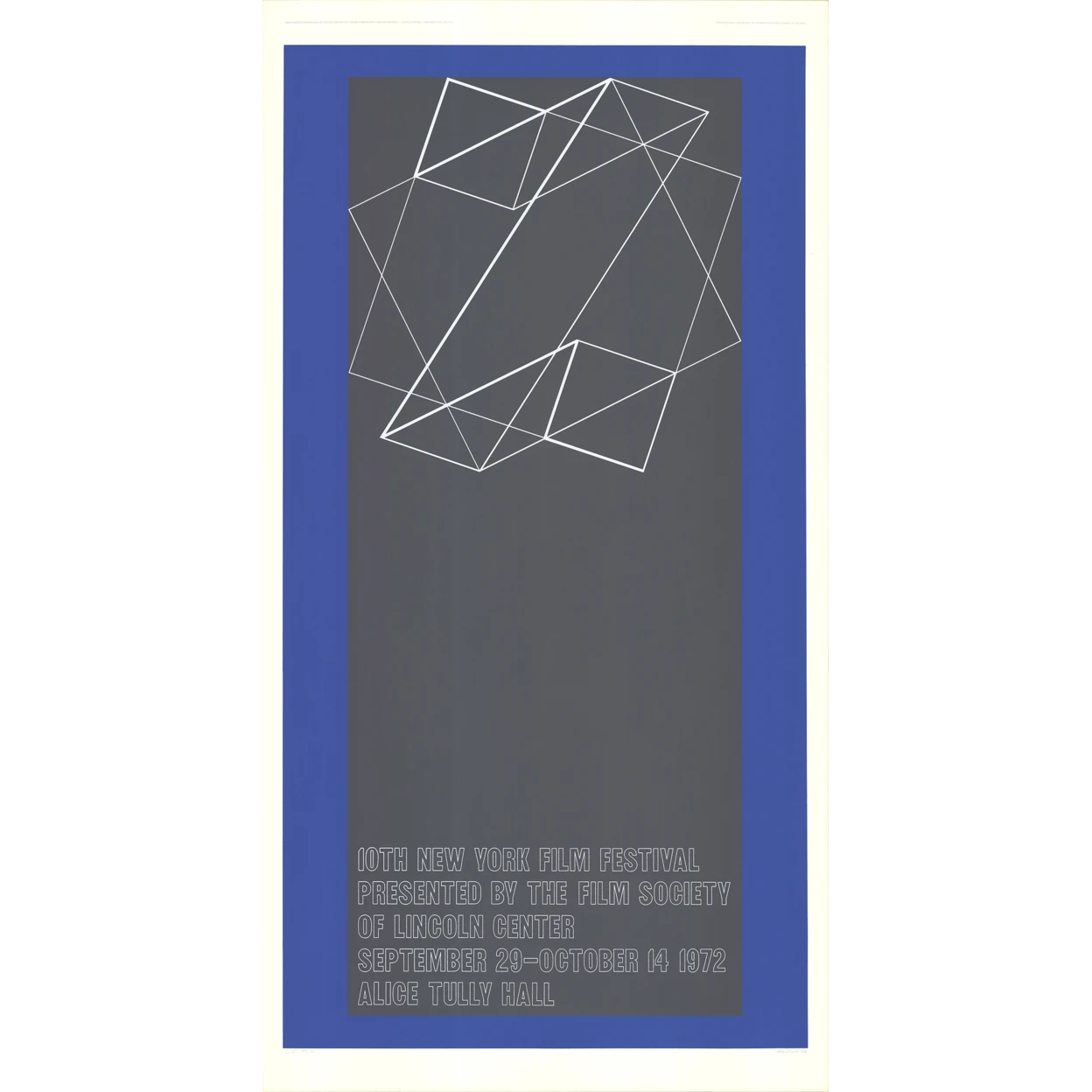 Josef Albers - The 10th New York Film Festival - 1972 - SIGNED