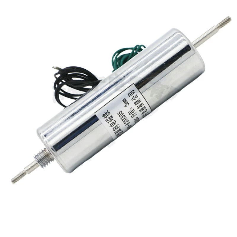 

DC 24V bidirectional tube coil through-type electromagnet XRN-25X80S single thread Stroke 3mm Power 3.6W Suction 150g