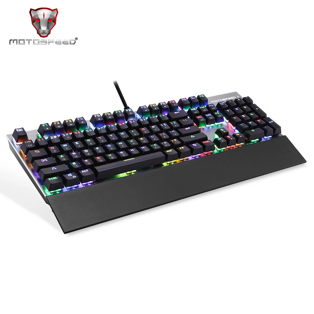 Motospeed CK108 английская/Русская версия 104 клавиш RGB подсветка эргономичный дизайн