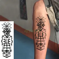 Водостойкая временная татуировка наклейка на тело в полоску Тотем стрела крест тату наклейка s вспышка тату поддельные татуировки для