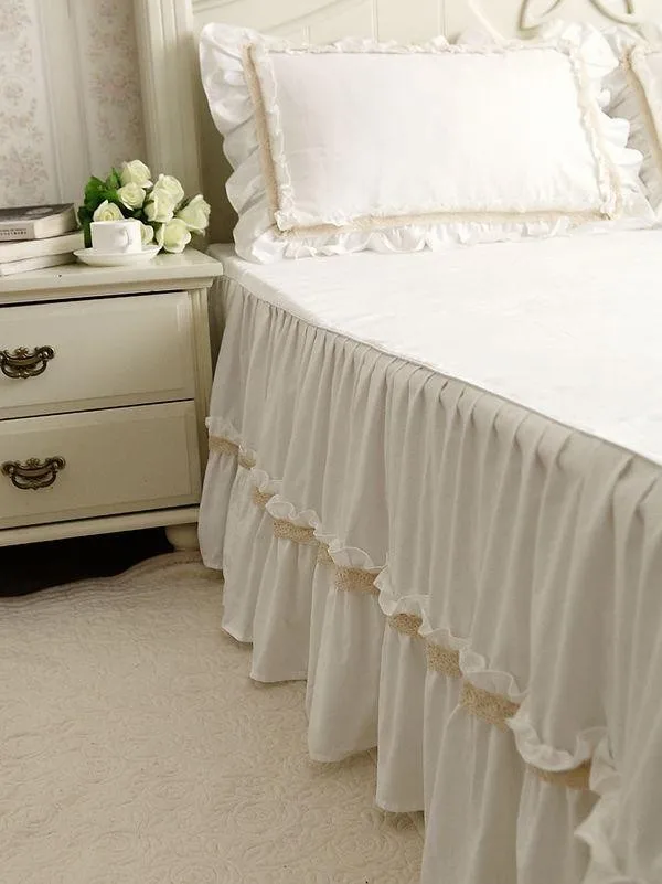 Супер романтичное Европейское постельное белье с кружевной вышивкой, покрывало ручной работы, простыня со складками для свадебного украшения, качественное покрывало на кровать