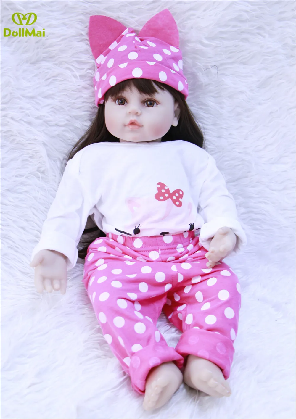 

Realistic reborn baby girl dolls adorable princess toddler newborn girl 58cm silicone reborn baby dolls toys for child gift