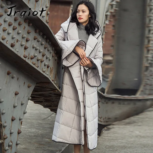 Best price at $107 Cheap JRQIOT Fashion Winter Women Cotton Clothing Polyester Long Solid Thick Full Office Cotton Clothing