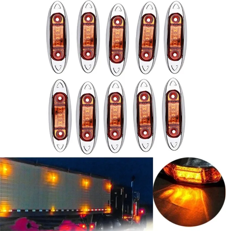 10Pcs 9 30V Waterproof Car Auto Side Lights Lamp Trailer Truck Bus Car