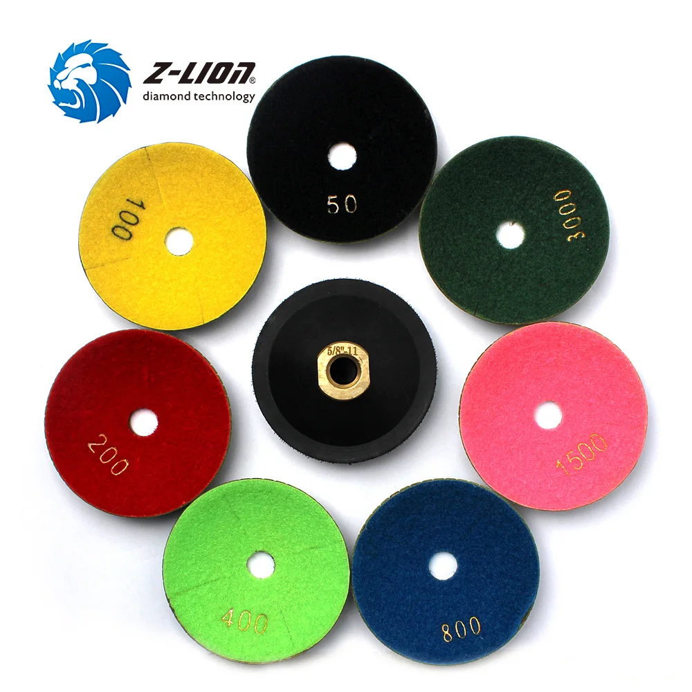 8 pcs 3/" Convex diamond polishing pad//pads set